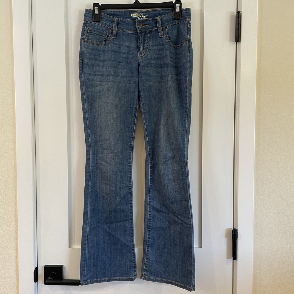 Old Navy Diva Jeans Denim Pants Bootcut 0 Short Low Rise Country Cowgirl Chore